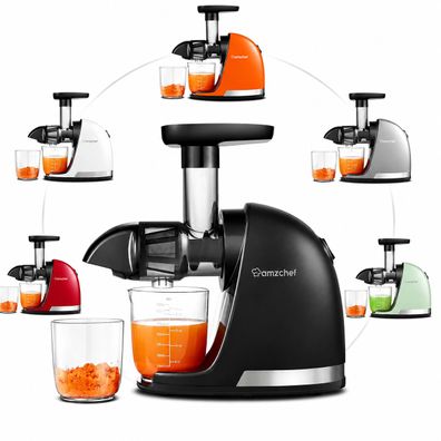 Amzchef ZM1501 Slow Juicer Entsafter 4 in 1 Schneckentechnologie nährstoffschonend
