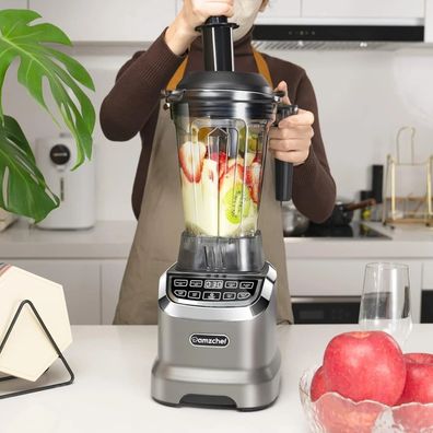 Standmixer 2000 W Amzchef ZM5003 Hochleistungsmixer mit 1,85 L Behälter und 600 ml