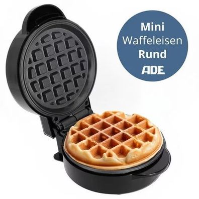 ADE Mini-Waffeleisen belgische Waffeln 550 Watt Antihaftbeschichtung Cool-Touch-Griff