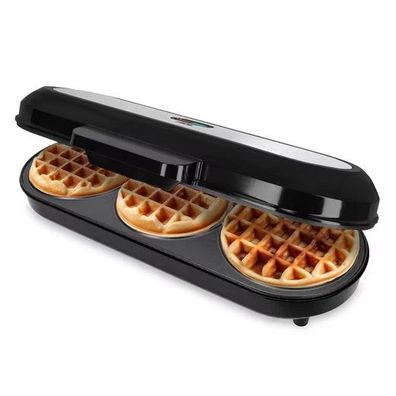 ADE Waffeleisen XXL für 3 belgische Waffeln 1200 Watt mit Antihaftbeschichtung und