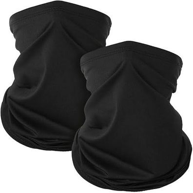 Multifunktionstuch 2 Stück, Schlauchschal Bandana 45 x 24,5 cm für Damen & Herren,
