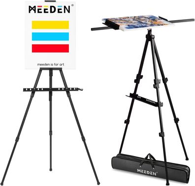 MEEDEN Atelierstaffelei Aluminium höhenverstellbar bis 203cm Bodenstaffelei