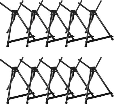 MEEDEN Tischstaffelei Aluminium 10er Set klappbar Dreibein für Leinwand bis 61x76 cm