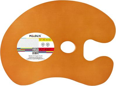 MEEDEN Holzpalette Malpalette Lindenholz oval mit Daumenloch ergonomisch für Öl und