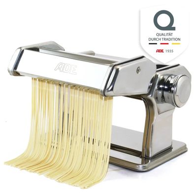 ADE Nudelmaschine manuell Pastamaker 7 Teigstärken für Spaghetti Fettuccine Lasagne