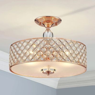 Saint Mossi Kristall Deckenleuchte E14 modern Metall Kristallglas 40 cm für