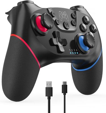Wireless Controller für Nintendo Switch OLED Lite & PC kabellos mit Gyroskop Turbo