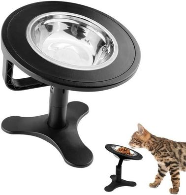 Erhöhter Katzennapf mit 15° Neigung ergonomischer Fressnapf Edelstahl abnehmbar