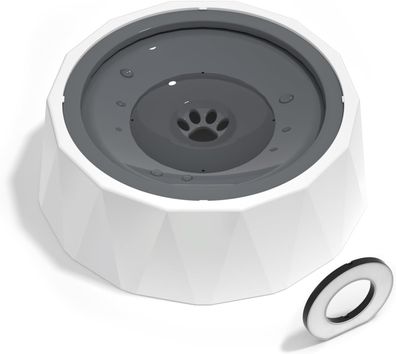 Wassernapf Hund Katze 1 Liter auslaufsicher Anti Schwapp Design mit schwimmender