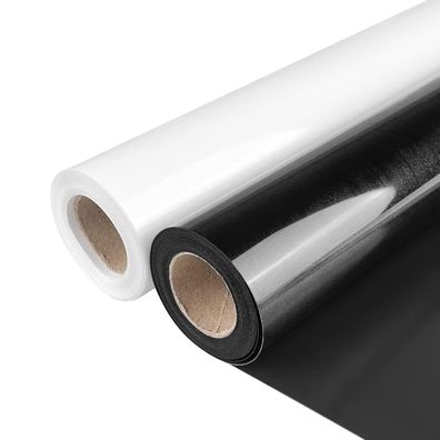 Plotterfolie Textil 2er Set 30,5 cm × 4 m, PVC Bügelfolie mit Pinzette für Kleidung,