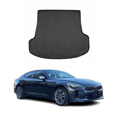 Kofferraummatte Kofferraumwanne für Kia Stinger 2017-2025 Gummi TPE Schwarz