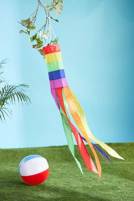 Paul Günther 1310 - Farbenfrohes Windspiel Windsock, ca. 100 x 12 cm groß, als Dekora