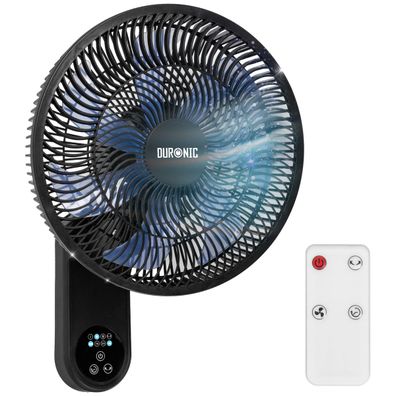 Duronic FN12 BK Wandventilator, Ventilator zur Montage, mit Fernbedienung