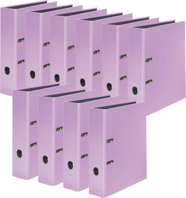 Original Falken 10er Pack PastellColor-Ordner. Made in Germany. 8 cm breit DIN A4 Pas
