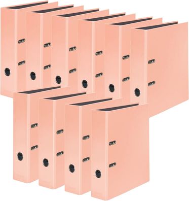 Original Falken 10er Pack PastellColor-Ordner. Made in Germany. 8 cm breit DIN A4 Pas
