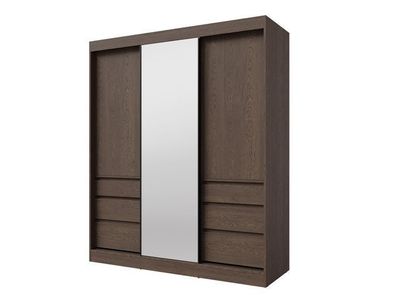 Schiebetürenschrank HAITI HT180BST – Kleiderschrank mit Spiegel Baltic Storm 180 cm