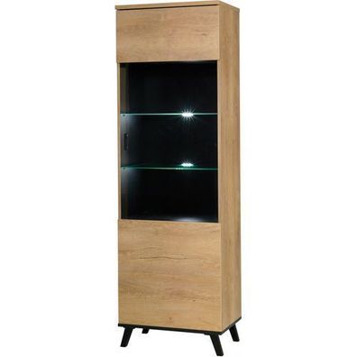 Vitrine John Schrank Wohnzimmerschrank 1 Türiger Vitrinenschrank