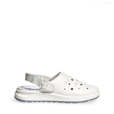 Abeba Berufsclog Easy 2.0 Clog – Perforiert, Glattleder, Schnalle, OB, Src