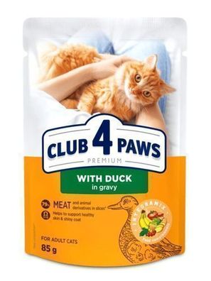 CLUB 4 PAWS KATZE Beutel 85 g Ente in Soße