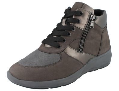 Waldläufer Orthotritt M Tonia Damen Stiefelette braun Nubukleder Stretch