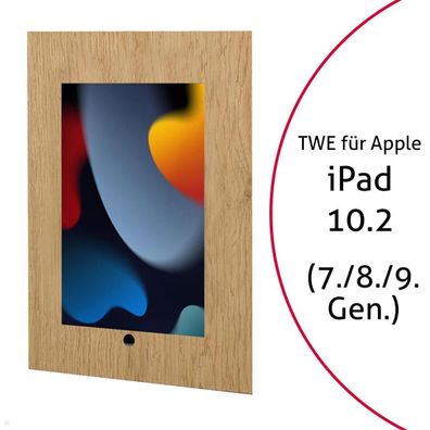 TabLines TWE089O Tablet Wandeinbau für Apple iPad 10.2 (7./8./9. Gen.), HB, Eich