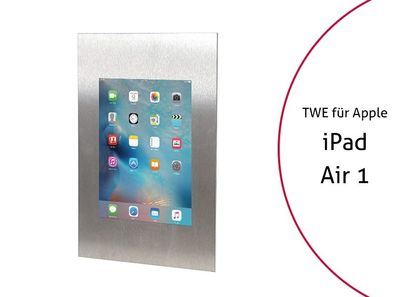 TabLines TWE037E Tablet Wandeinbau für Apple iPad Air 1, Edelstahl