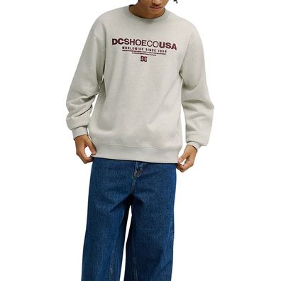 DC Sweater Heritage Font light heather grey