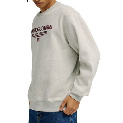 DC Sweater Heritage Font light heather grey
