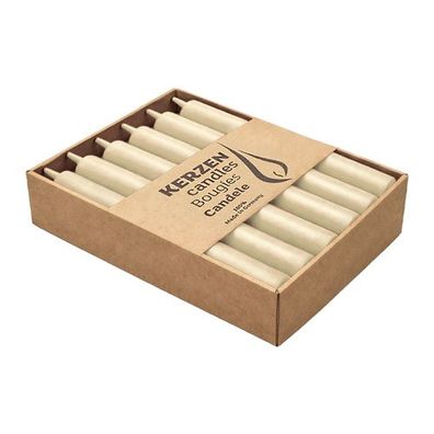 Classic Stabkerzen Elfenbein, 250/22 mm, WENZEL, Brenndauer 10h, 12 St