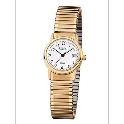 Uhr - Dame Zugband - Edelstahl IP Gold