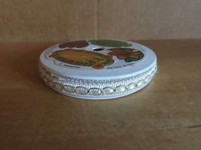Borde Bordüre Band beige goltfarbenes Muster 0,7 cm breit ca. 2 m lang