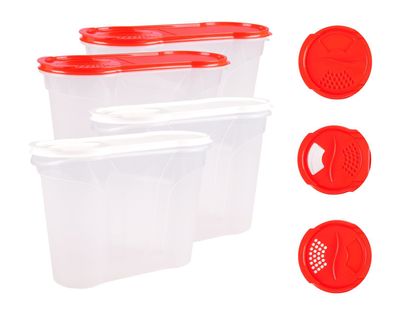 Rival Schüttdosen 1,3/2,4/4 L Cerealienbox Müslidose Vorratsdose Aufbewahrungsdose