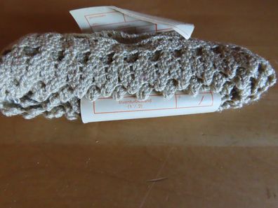 Borde Bordüre Band Häkelborde hell braun 3 cm breit ca. 2m lang