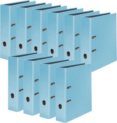 Original Falken 10er Pack PastellColor-Ordner. Made in Germany. 8 cm breit DIN A4 Pas