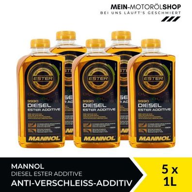 Mannol Diesel Ester Additive Verschleißschutz 5x1 Liter