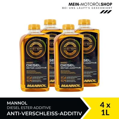 Mannol Diesel Ester Additive Verschleißschutz 4x1 Liter