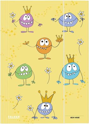 Original Falken Sammelmappe Kinder. Aus extra starkem Karton mit 3 Klappen und Gummib