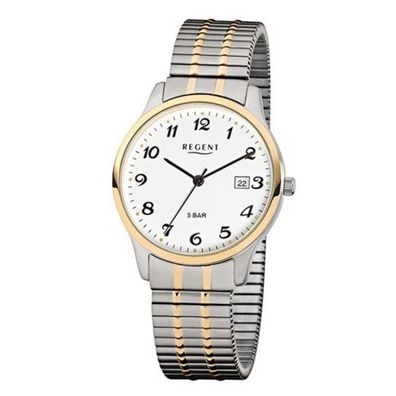 Uhr - Regent F877 - Quarz Edelstahl - bicolor