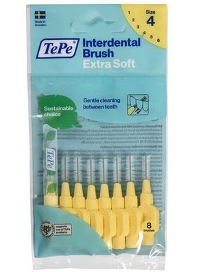 TePe Extra Sanfte Interdentalbuersten, Groesse 0,7mm, 8 Stueck