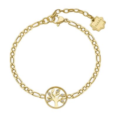 Vergoldetes Armband Baum des Lebens Chakra BHKB144