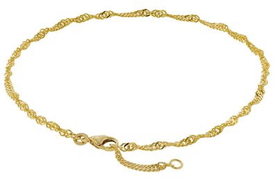 trendor Schmuck Fußkettchen 333 Gold Singapur-Muster Breite 2,4 mm 50507