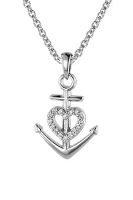 trendor Schmuck Glaube Liebe Hoffnung Anhänger mit Damen-Halskette Silber 925 08813