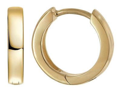 trendor Schmuck Kleine Creolen 925 Silber Vergoldet Poliert Ohrringe ? 12,5 mm 21738