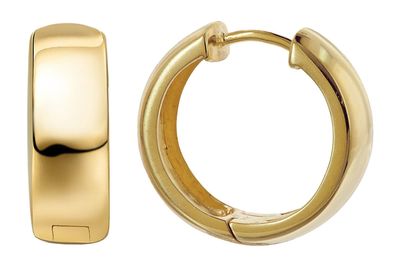 trendor Schmuck Damen-Ohrringe 925 Silber Vergoldet Creolen Ø 16 mm 21934