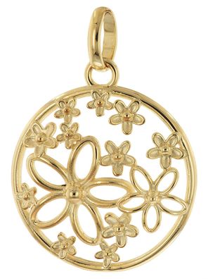 trendor Schmuck Damen Schmuck-Anhänger Floral 925 Silber Vergoldet ? 22 mm 21997