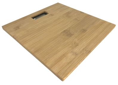Digitale Personenwaage aus Bambusholz 30x30cm Körperwaage LCD-Display bis 120kg