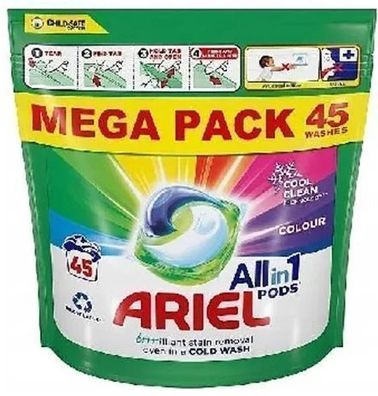 Ariel Colorwaschmittel Pods - 45 Stueck