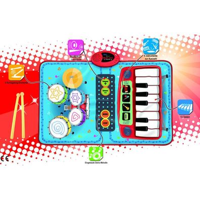 Musikmatte Schlagzeug Klavier Keyboard Spielzeug Kinder Instrumente Lernen Baby