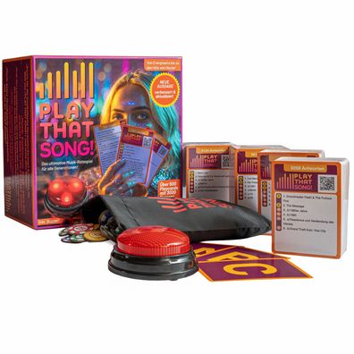 Neues Musikpartyspiel German-Edition BUZZER - 500 Playcards, 3000 Fragen -Musik Quiz
