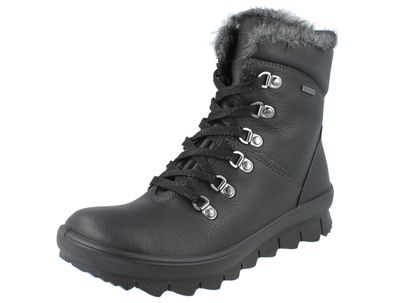 LEGERO Novara Damen Schnürstiefel schwarz Nubukleder Goretex